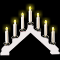 Рождественская горка «Скандинавский светильник» (7 свечей, 7LED, пластик) белый
