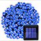 Уличная гирлянда на солнечных батареях нить (100LED, 10м, IP65) синий