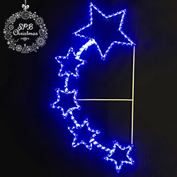 Светодиодная консоль «Бело-синие звезды» (74х155см, режимы, IP68, уличная)