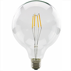 Филаментная ретро лампа Эдисона (Е27, G125мм, 4Вт, 2700К теплый белый) 