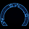 Световая композиция «Звездный тоннель»  (Ш 4 x в 3,60 x Г 0,10м 3шт, IP65) синий